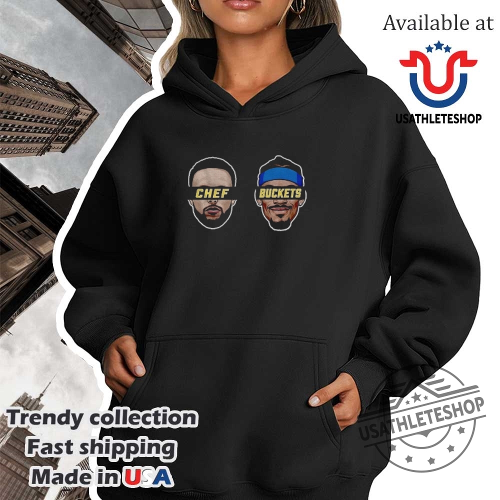 Stephen Curry Chef Jimmy Butler Buckets Big Heads Nba Shirt Golden State Warriors Fan Gear 4 Stephen Curry Chef & Jimmy Butler Buckets Big Heads NBA Shirt - Golden State Warriors Fan Gear