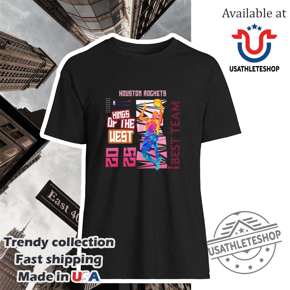 "Top Golden State Warriors Shirts for Devoted Fans and Collectors" 11 Houston Rockets Nba Playoffs 2025 King Of The West Best Team Shirt Official Fan Apparel