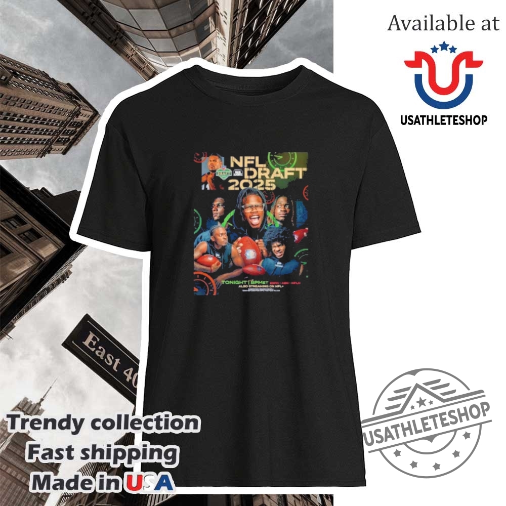 "Top 2025 Sports Shirts: Knicks, Celtics, Jaguars, NFL Draft Tees" 5 Nfl Draft 2025 Is Here Tonight 8Pm Et Player Team Shirt