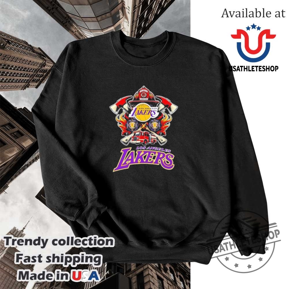Los Angeles Lakers Firefighter Scba Logo Tshirt 5 Los Angeles Lakers Firefighter SCBA Logo T-Shirt