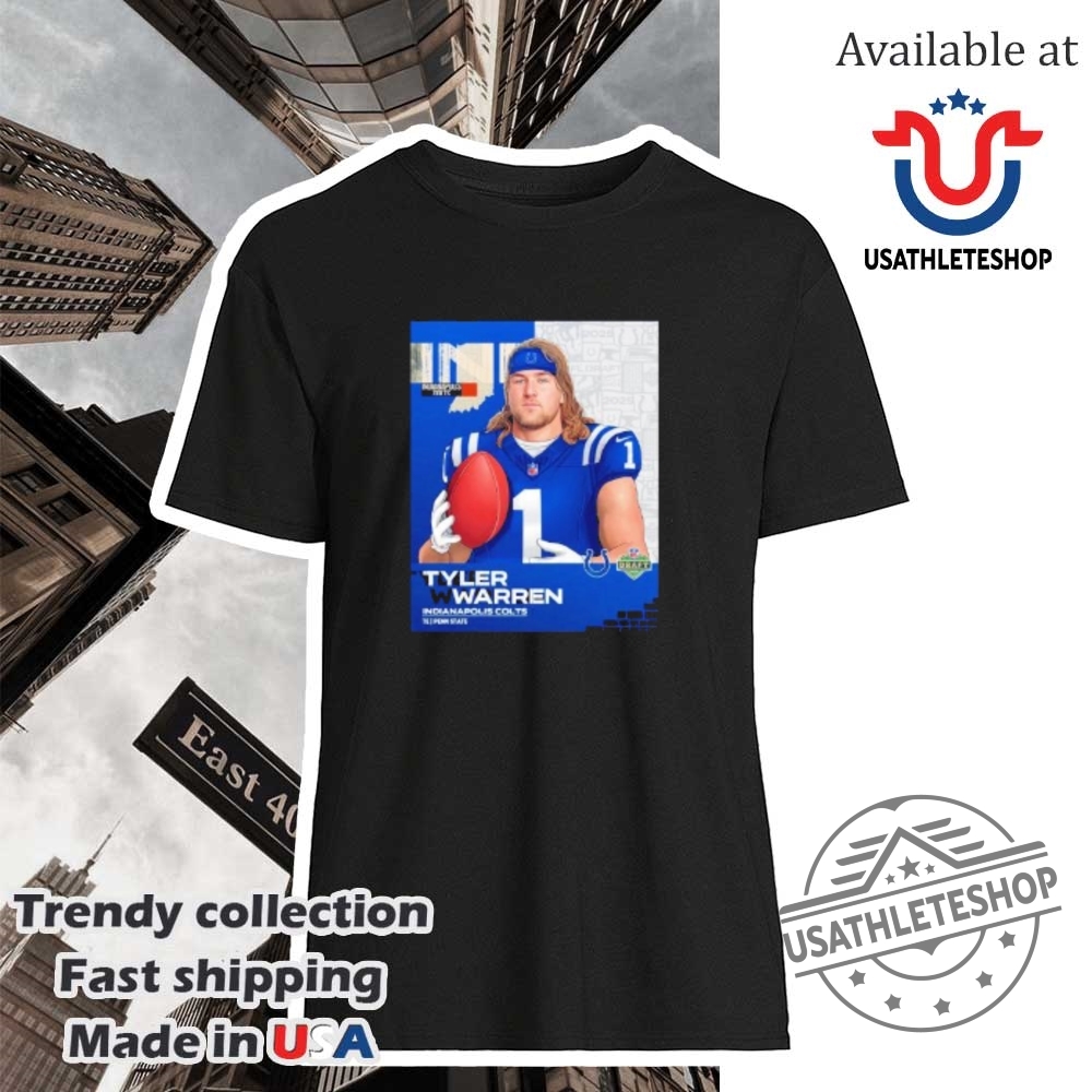 "Top 2025 Sports Shirts: Knicks, Celtics, Jaguars, NFL Draft Tees" 17 Tyler Warren Indianapolis Colts 2025 Nfl Draft Cartoon Shirt