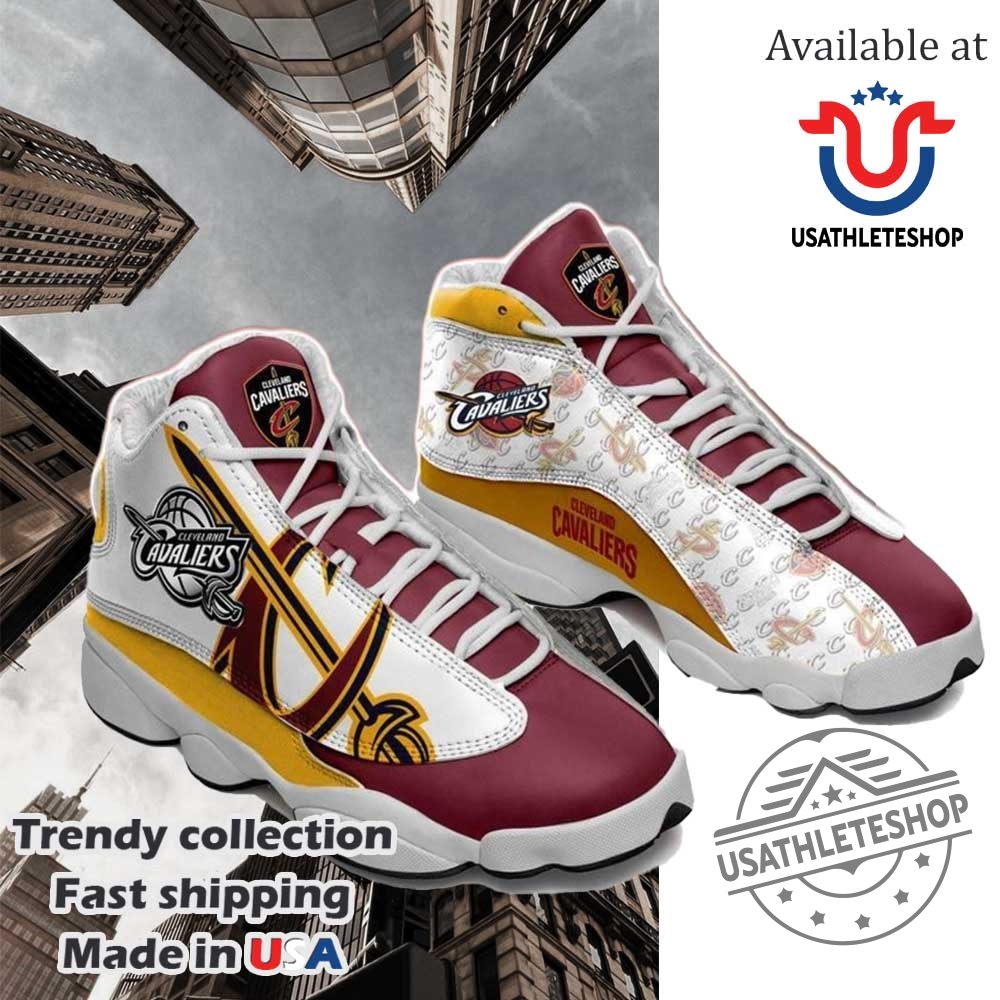 "Top Cleveland Cavaliers Air Jordan Sneakers: Custom Styles & Limited Editions" 4 Cleveland Cavaliers Limited Edition Air Jordan 13 Sneakers Shoes White Sole