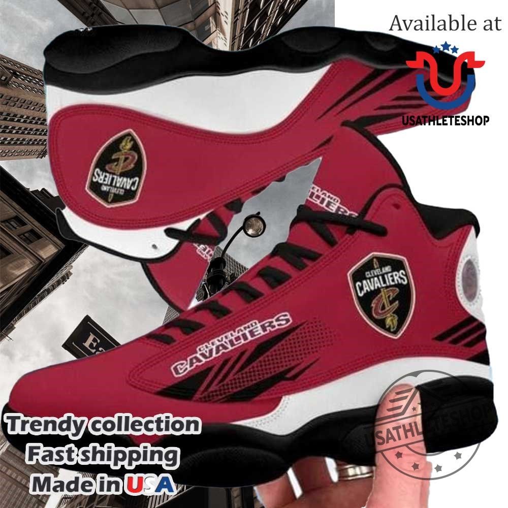 "Top Cleveland Cavaliers Air Jordan Sneakers: Custom Styles & Limited Editions" 5 Cleveland Cavaliers Nba Aop Print Air Jordan 13 Shoes Black Sole