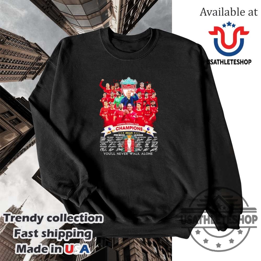 Liverpool Football Club Champions 2025 Youll Never Walk Alone Signatures Shirt 5 Liverpool Football Club Champions 2025 “You’ll Never Walk Alone” Signatures Shirt