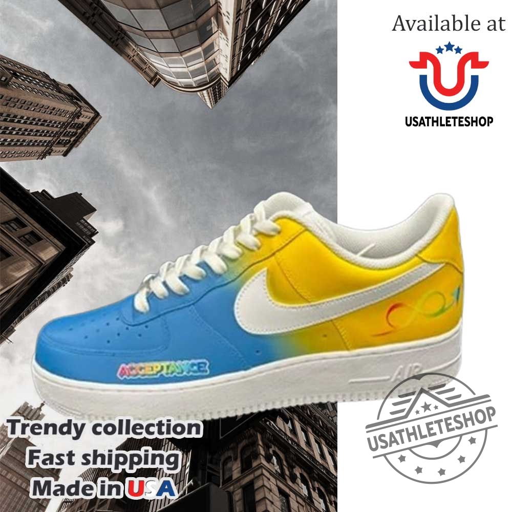 "Top 2025 Stephen Curry and Warriors Custom Sneakers: Nike & Air Jordan" 4 Golden State Warriors X To The Max Autism Acceptance 2025 Limited Edition Nike Air Force 1 Sneakers