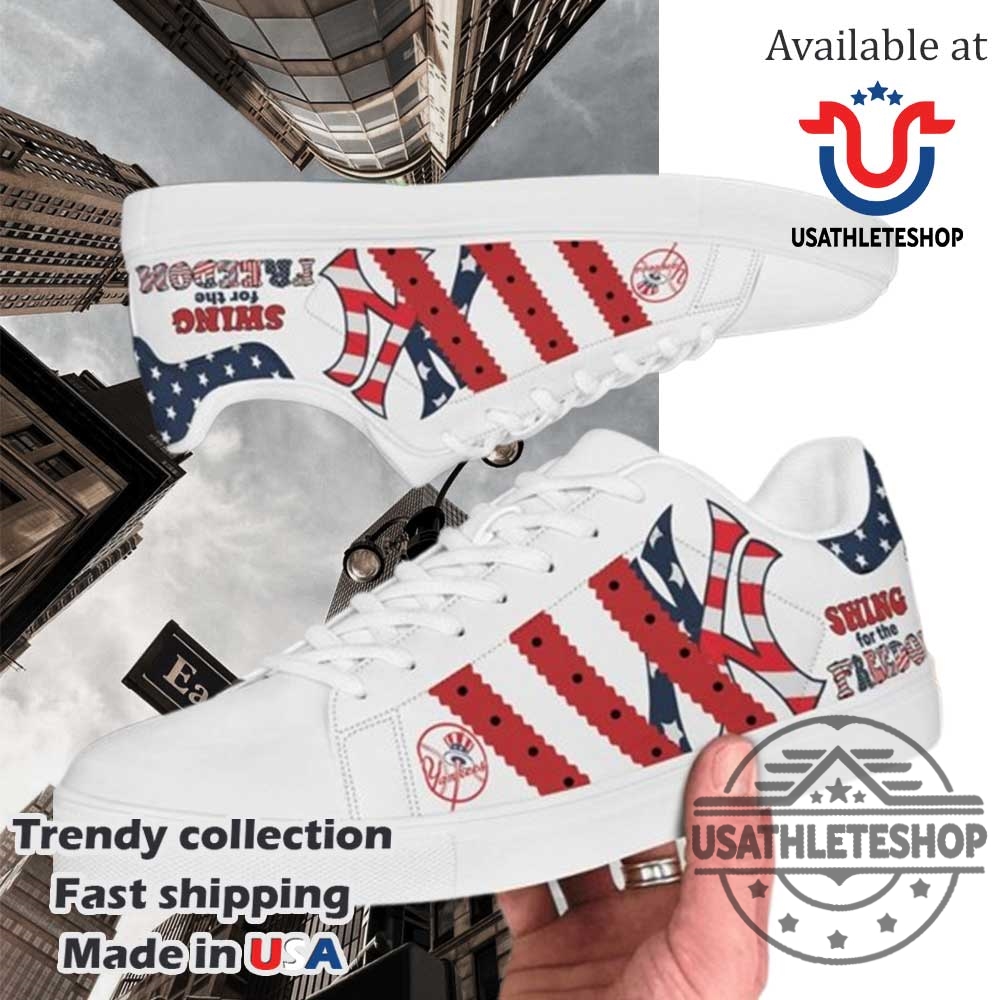 New York Yankees Swing For The Freedom Stan Smith Shoes Personalized Mlb Sneakers 4 New York Yankees Swing for the Freedom Stan Smith Shoes – Personalized MLB Sneakers