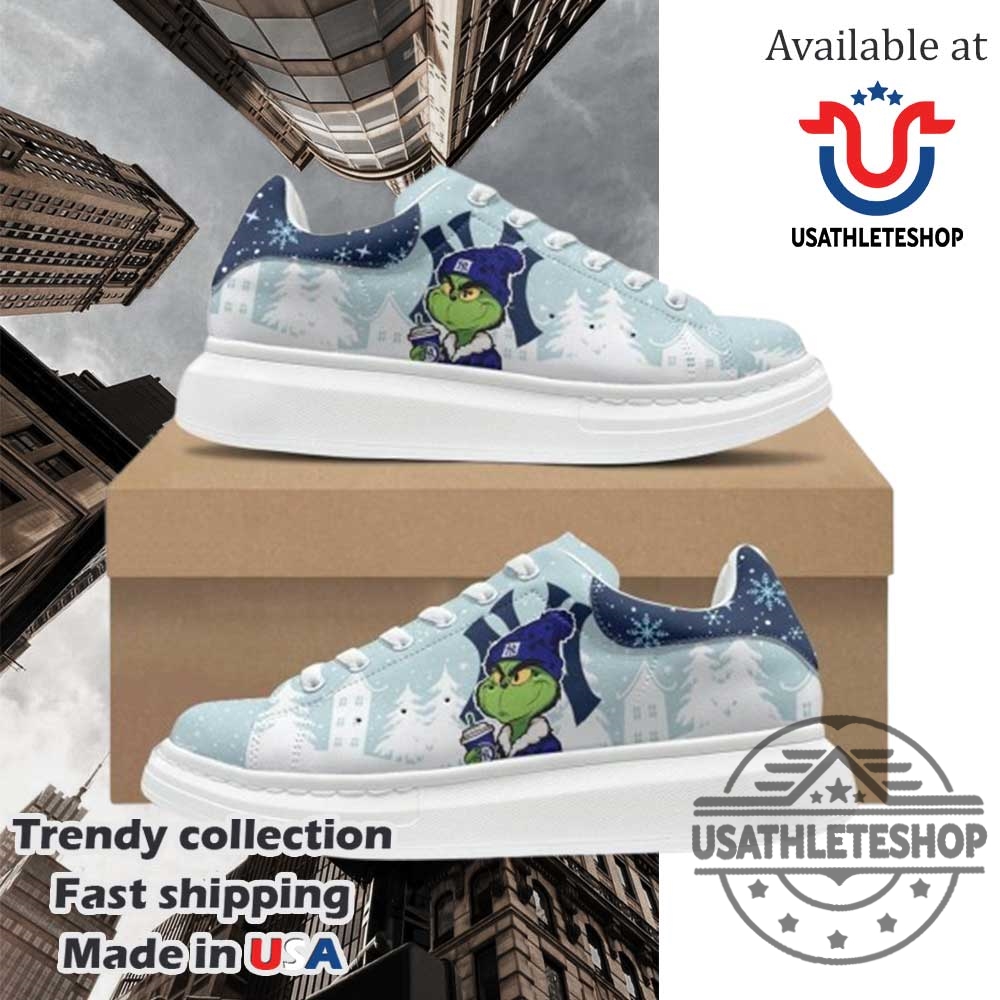 New York Yankees Grinchmas Mcqueen Shoes Customized Holiday Mlb Sneakers 5 New York Yankees Grinchmas McQueen Shoes – Customized Holiday MLB Sneakers
