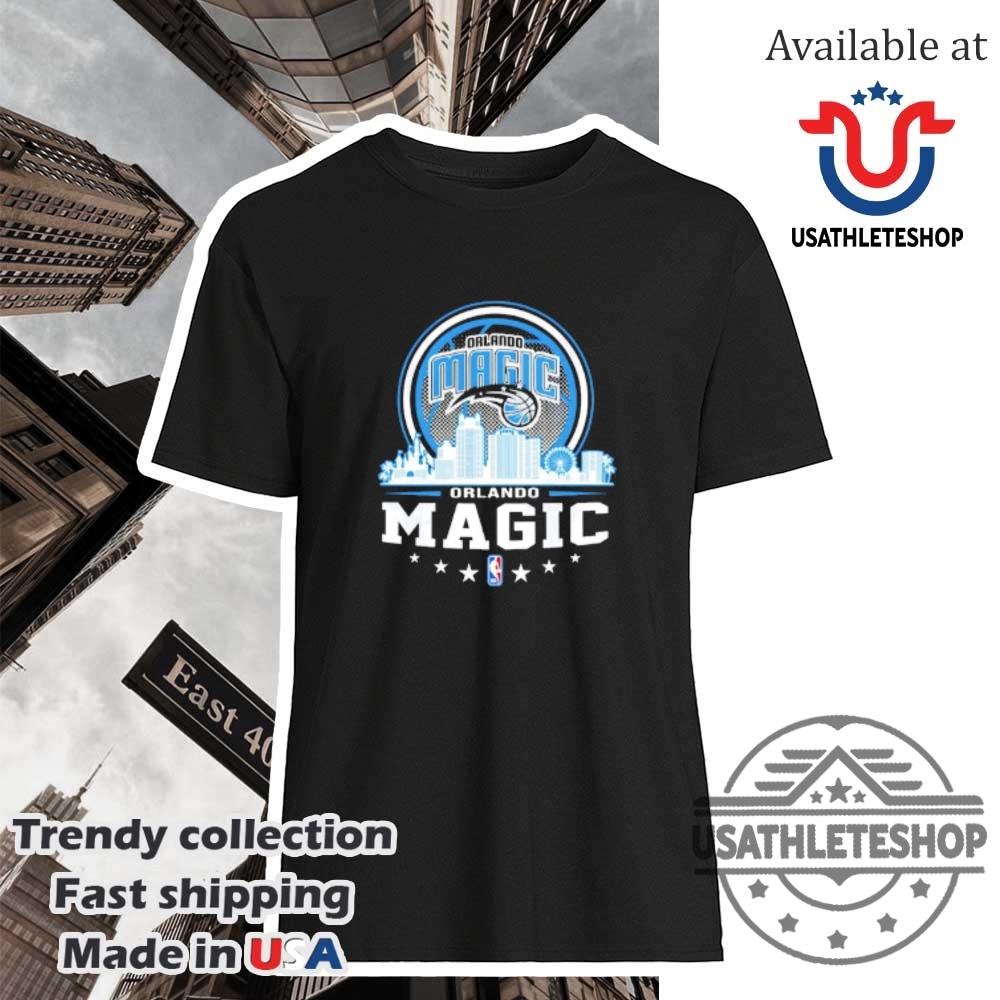 "Ultimate Celtics and Orlando Magic Fan Gear: Trendy NBA Shirts" 6 Orlando Magic Nba City Skyline Shirt