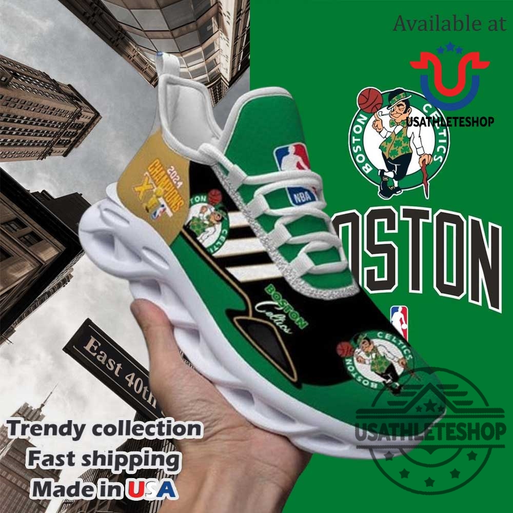 Boston Celtics 20232024 Nba Finals Champions Go Celtics Max Soul Shoes White Sole Custom Nba Championship Sneakers 4 Boston Celtics 2023-2024 NBA Finals Champions Go Celtics Max Soul Shoes White Sole – Custom NBA Championship Sneakers