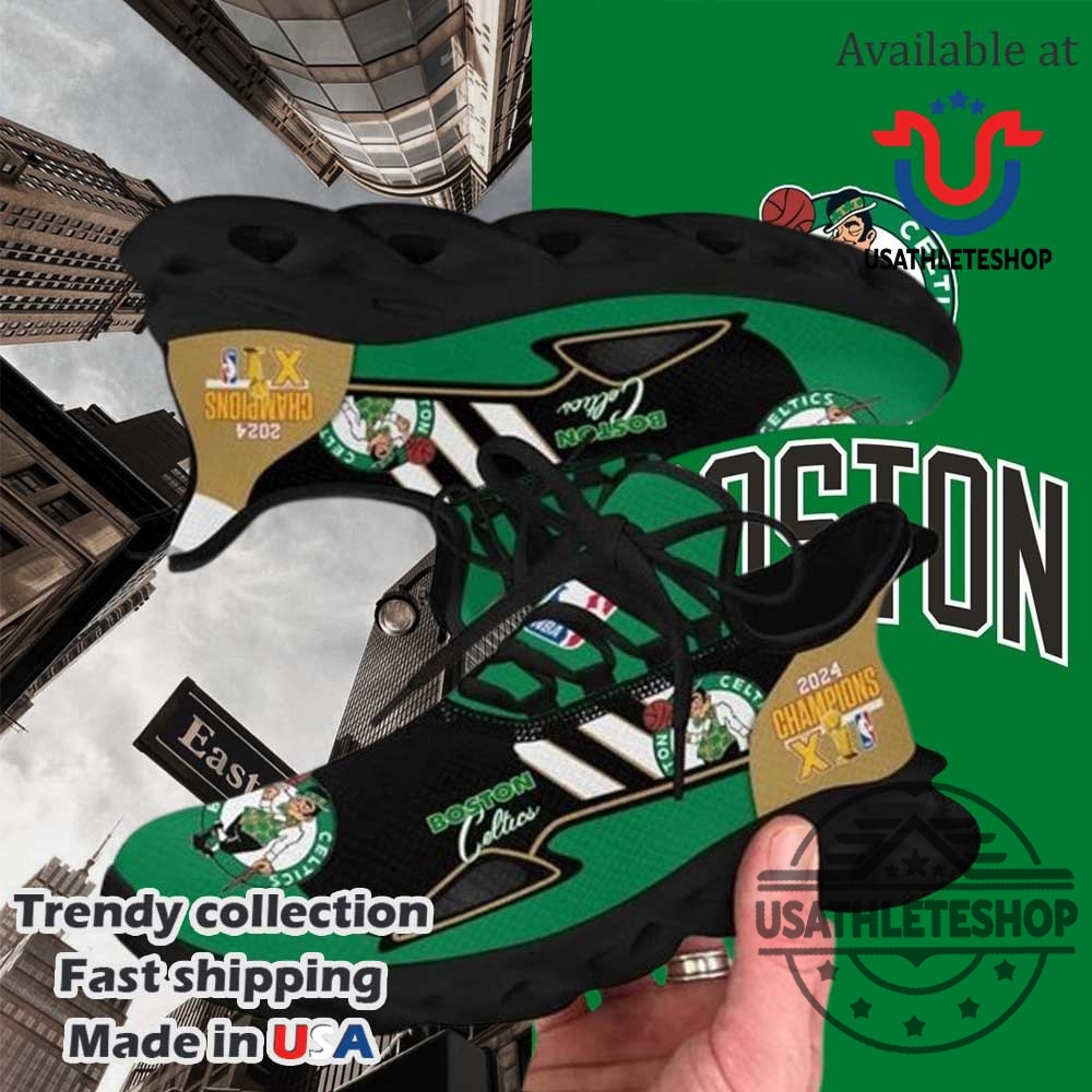 Boston Celtics 20232024 Nba Finals Champions Go Celtics Max Soul Shoes Black Sole Custom Championship Sneakers 4 Boston Celtics 2023-2024 NBA Finals Champions Go Celtics Max Soul Shoes Black Sole – Custom Championship Sneakers