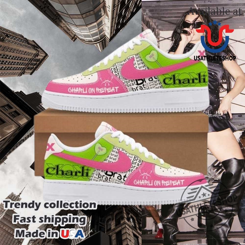 Charli Xcx On Repeat Nike Air Force 1 Shoes Stylish Fan Exclusive