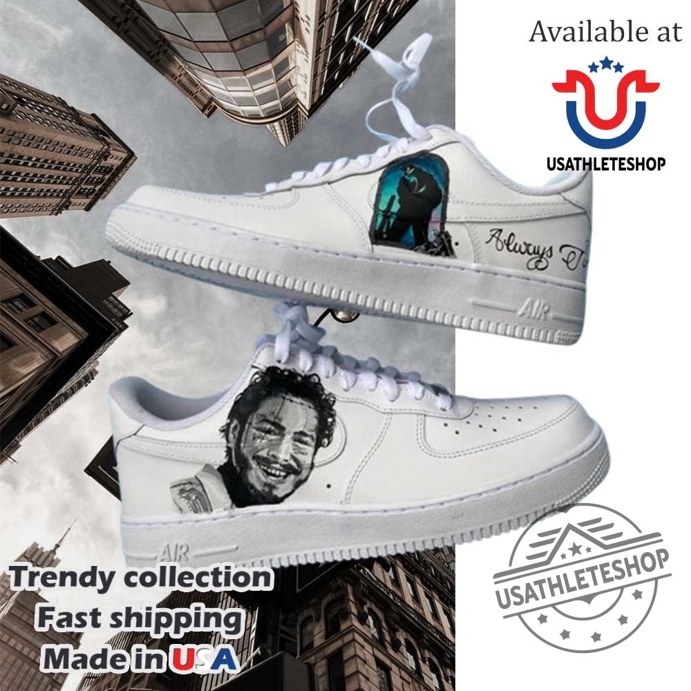 Custom Post Malone Nike Air Force 1 Sneakers Unique Faninspired Style 3 Custom Post Malone Nike Air Force 1 Sneakers – Unique Fan-Inspired Style
