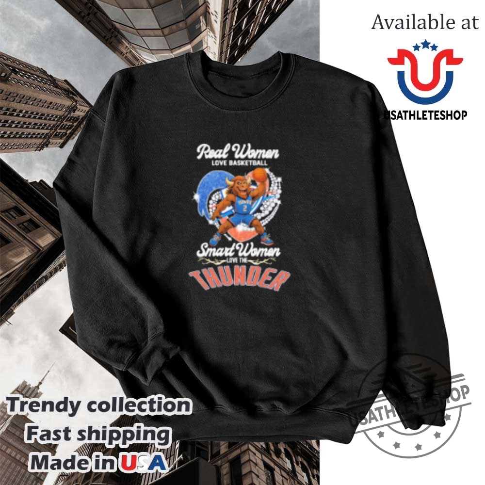 Real Women Love Football Smart Women Love The Oklahoma City Thunder Mascot Diamond Heart Tshirts 5 Real Women Love Football Smart Women Love The Oklahoma City Thunder Mascot Diamond Heart T-shirts