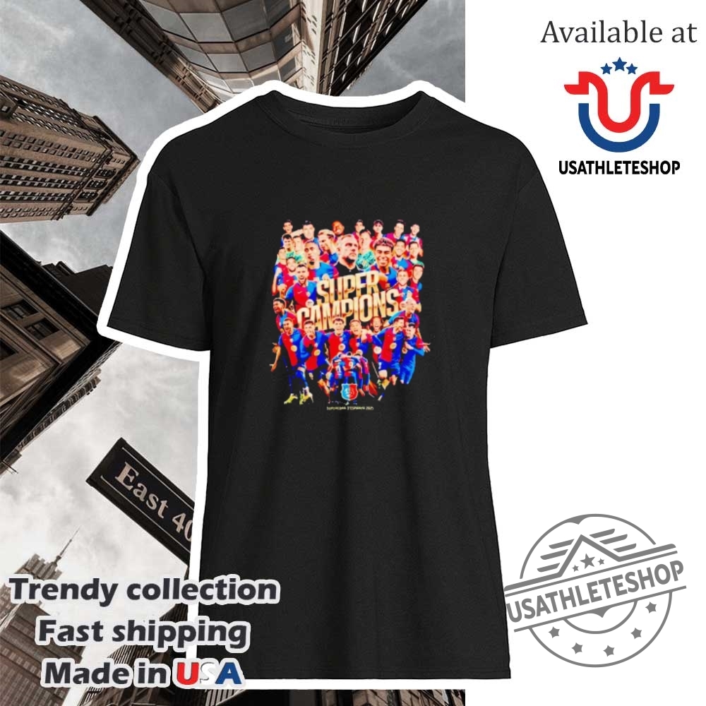 Fc Barcelona Super Campiones Supercopa Despanya 2025 Shirt Celebrate The Win