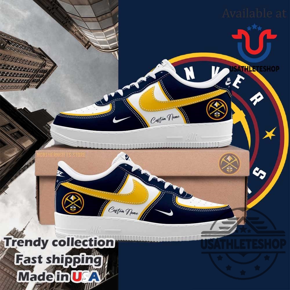 Denver Nuggets Custom Name Air Force 1 Sneaker