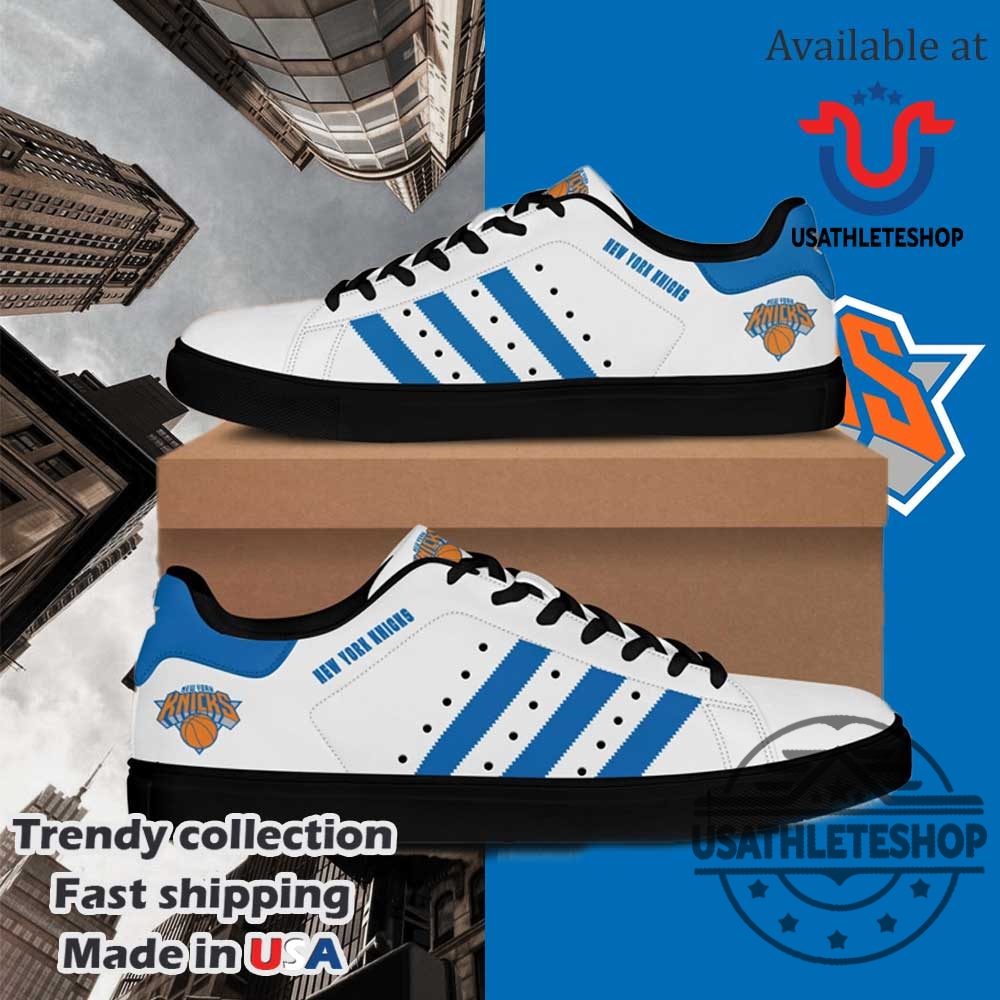 New York Knicks Low Top Skate Shoes Stan Smith Shoes Black Sole