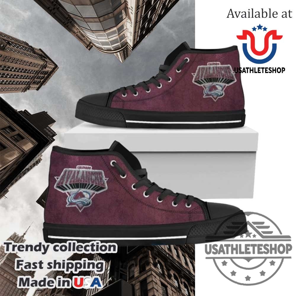 3D Printed Colorado Avalanche Logo High Top Shoes Custom Black Sole Nhl Fan Sneakers 3 3D Printed Colorado Avalanche Logo High Top Shoes – Custom Black Sole NHL Fan Sneakers