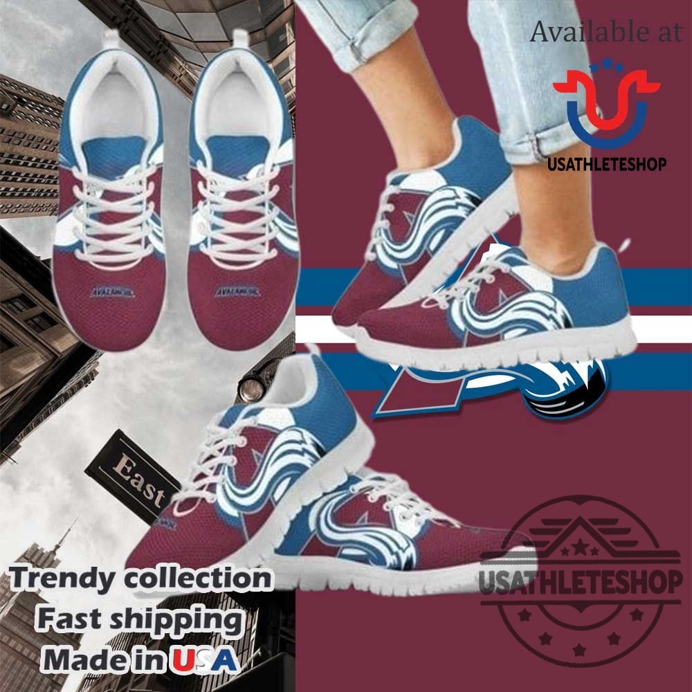 Nhl Colorado Avalanche Running Shoes Custom White Sole Sports Sneakers