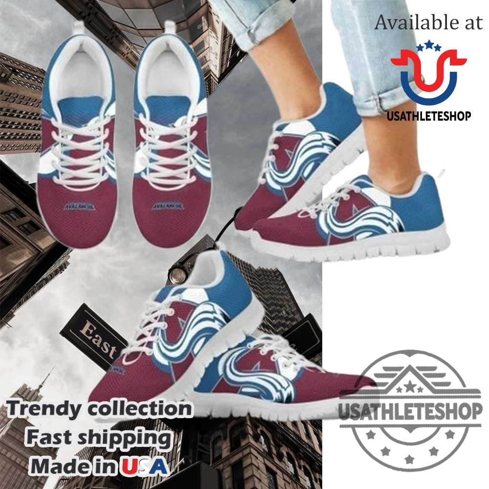 Nhl Colorado Avalanche Running Shoes Custom White Sole Sports Sneakers