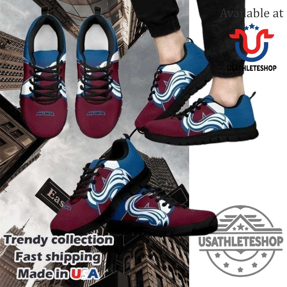 Nhl Colorado Avalanche Running Shoes Custom Black Sole Sports Sneakers 3 NHL Colorado Avalanche Running Shoes – Custom Black Sole Sports Sneakers