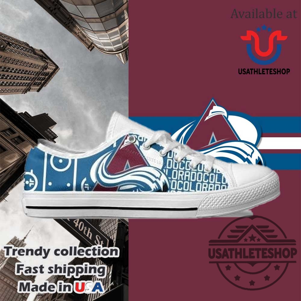 Nhl Colorado Avalanche Low Top Shoes Custom White Sole Fan Sneakers