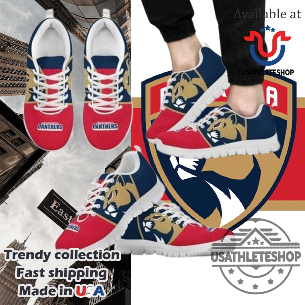 Nhl Florida Panthers Running Shoes Custom White Sole Sports Sneakers