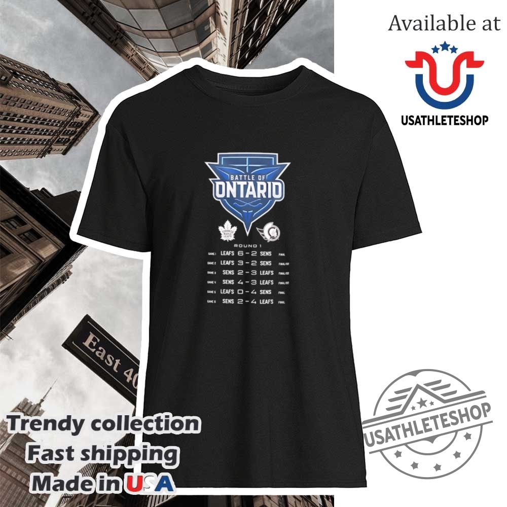 Toronto Maple Leafs Vs Ottawa Senators The Battle Of Ontario Shirt