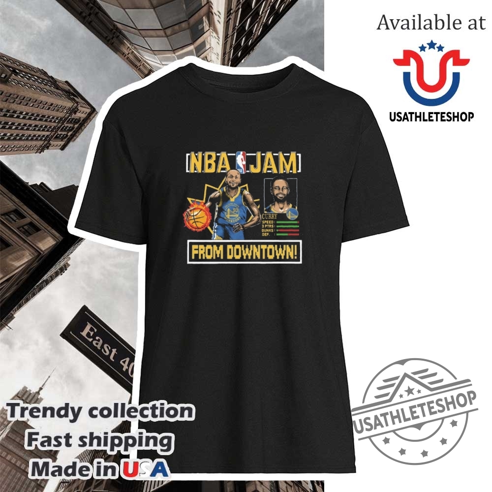 Golden State Warriors Stephen Curry Nba Jam From Downtown Shirt