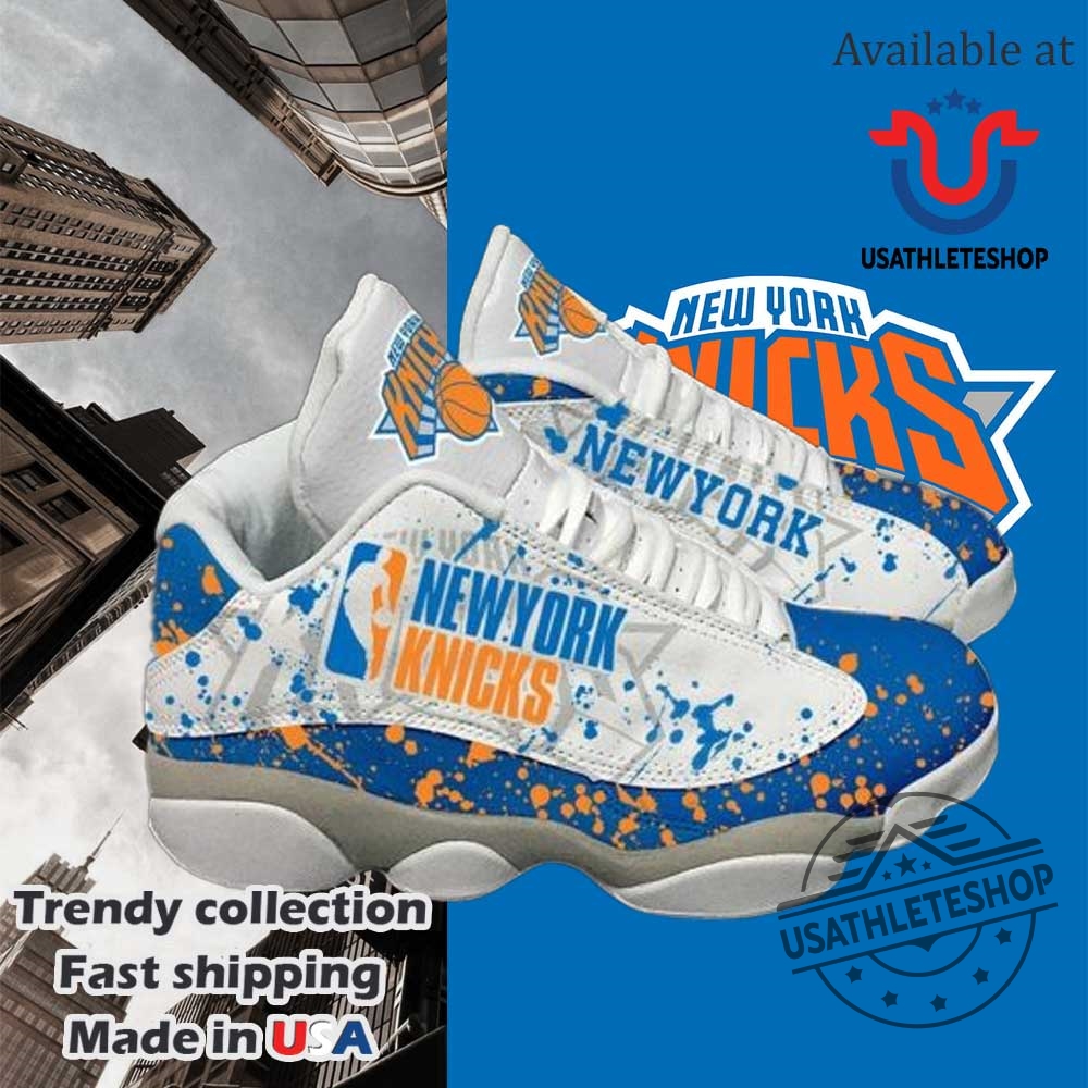 "Top 5 NBA New York Knicks Air Jordan 13 Shoes Collection" 3 Nba New York Knicks White Blue Brushes Air Jordan 13 Shoes