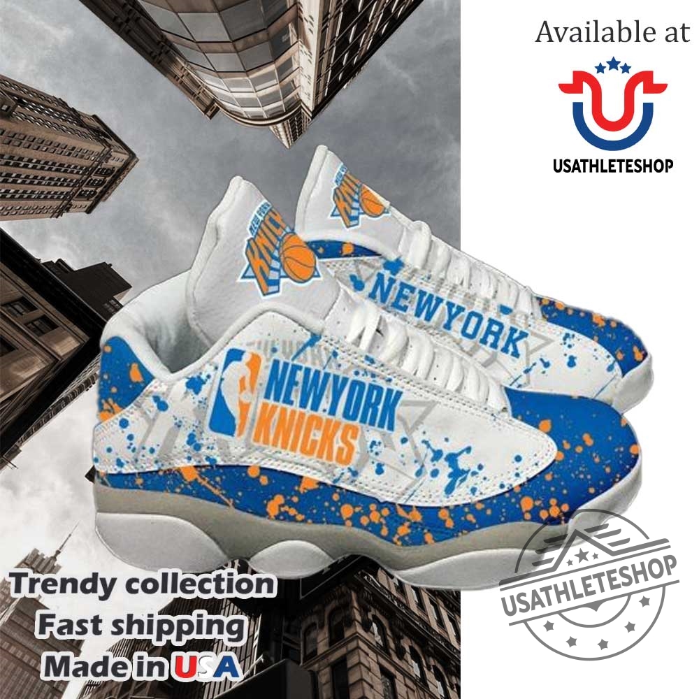 Nba New York Knicks White Blue Brushes Air Jordan 13 Shoes 3 NBA New York Knicks White Blue Brushes Air Jordan 13 Shoes