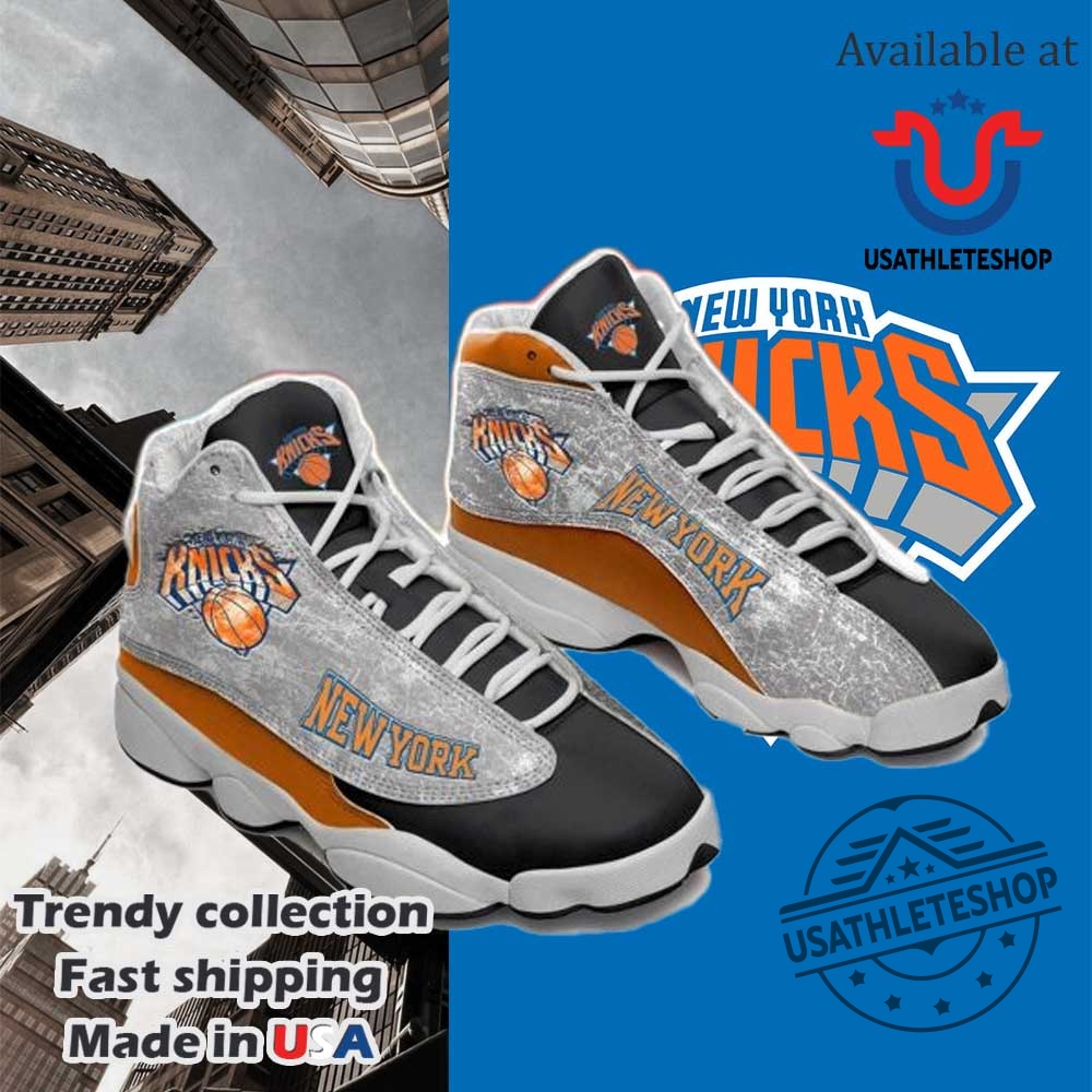 "Top 5 NBA New York Knicks Air Jordan 13 Shoes Collection" 4 Nba New York Knicks Silver Black Air Jordan 13 Shoes