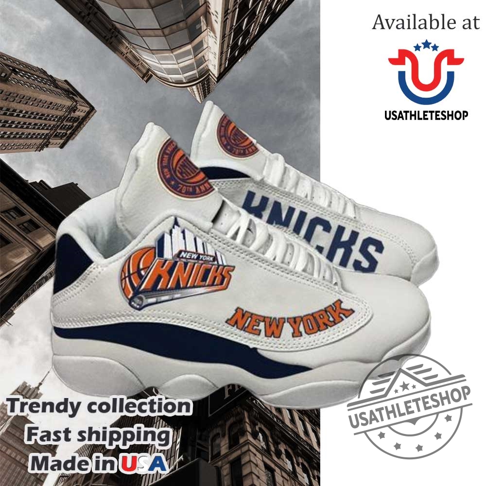 Nba New York Knicks White Blue Air Jordan 13 Shoes 3 NBA New York Knicks White Blue Air Jordan 13 Shoes