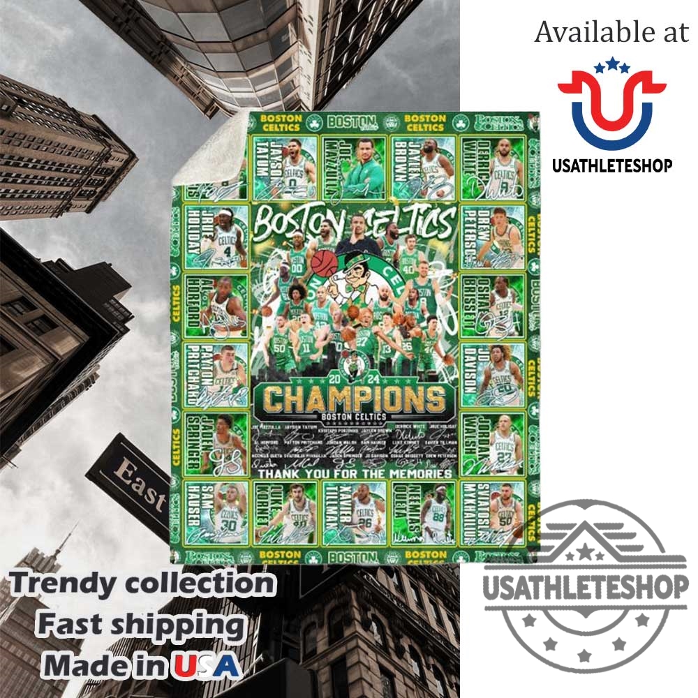 Boston Celtics Nba Finals Champions 2024 Fleece Blanket Quilt