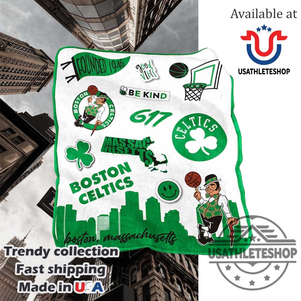 Boston-Celtics-1946-Founded-Fan-Blanket-Green-City-Skyline-617-And-Good-Vibes-Edition-usathleteshop_1