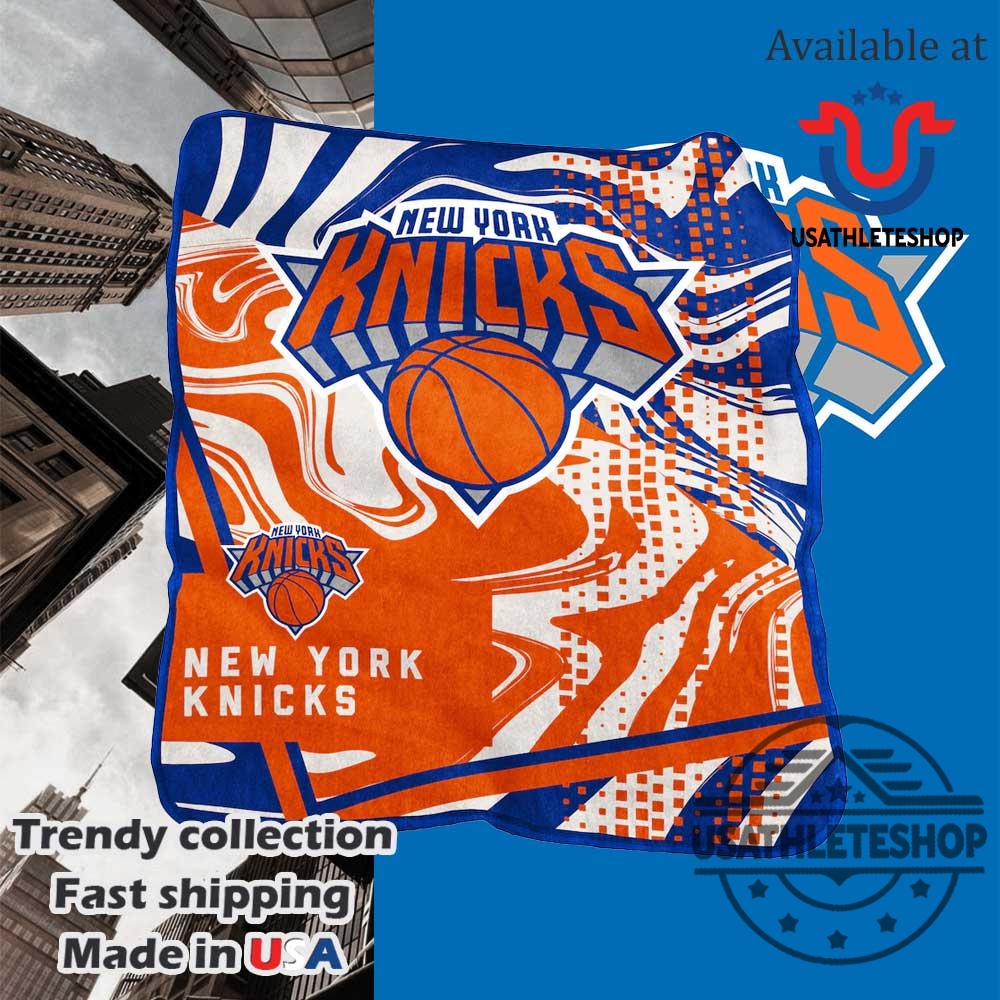 New York Knicks Fan Blanket Team Logo Design Soft Fleece Throw Blanket In Orange And Blue 3 New York Knicks Fan Blanket Team Logo Design Soft Fleece Throw Blanket in Orange and Blue