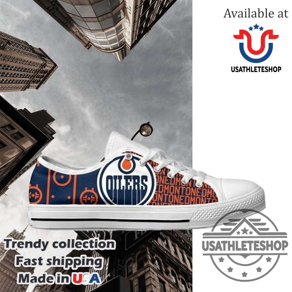 Edmonton Oilers Low Top Shoes With White Sole Nhl Team Sneakers For Fans 3 Edmonton Oilers Low Top Shoes with White Sole – NHL Team Sneakers for Fans