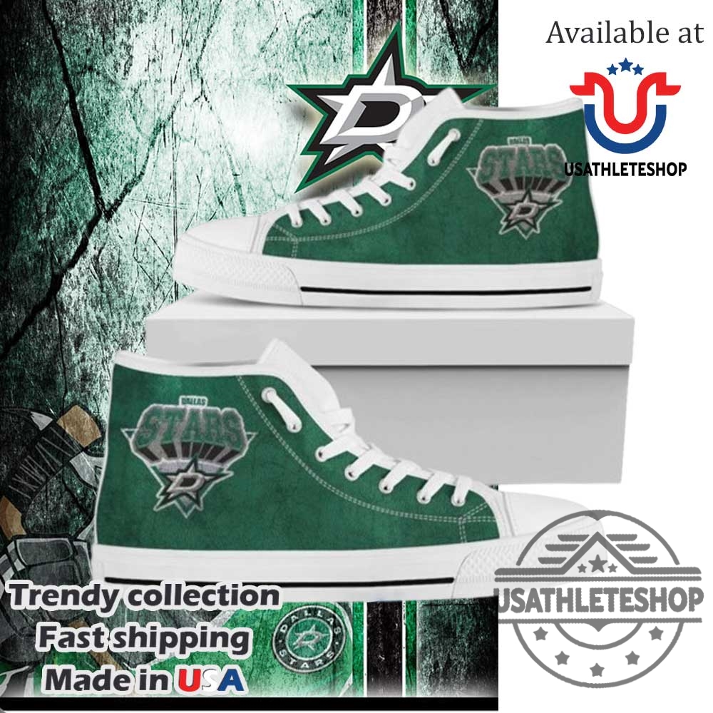 "Top Edmonton Oilers Sneakers: Run in Style with Team Spirit" 9 Dallas Stars 3D Printed Logo High Top Shoes With White Sole Custom Team Sneakers