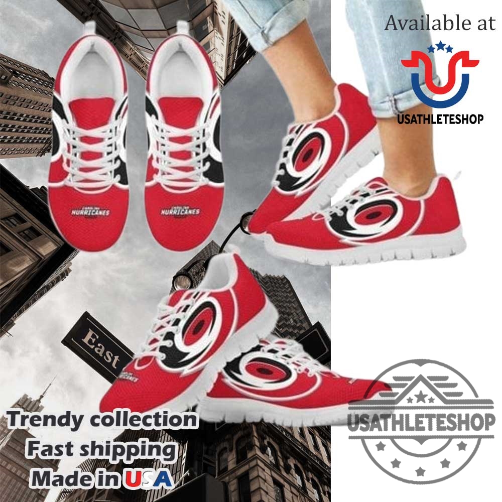 Carolina Hurricanes Running Shoes With White Sole Nhl Official Team Sneakers 3 Carolina Hurricanes Running Shoes with White Sole – NHL Official Team Sneakers