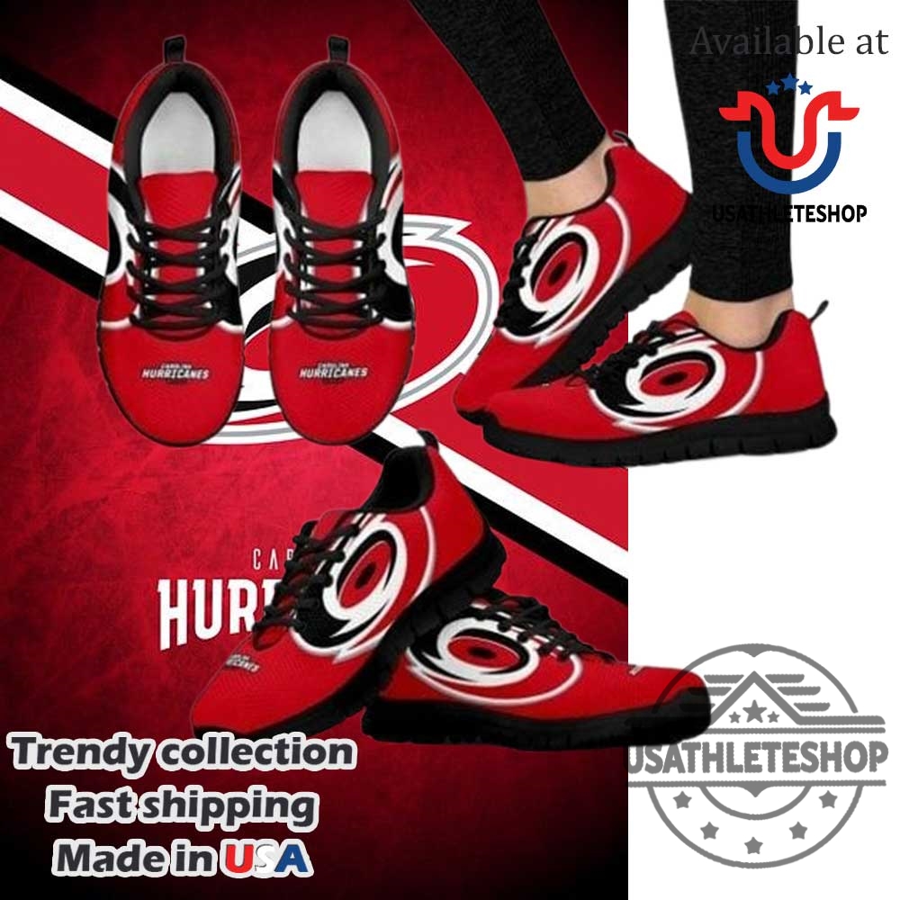"Top Edmonton Oilers Sneakers: Run in Style with Team Spirit" 12 Carolina Hurricanes Running Shoes With Black Sole Nhl Official Team Sneakers