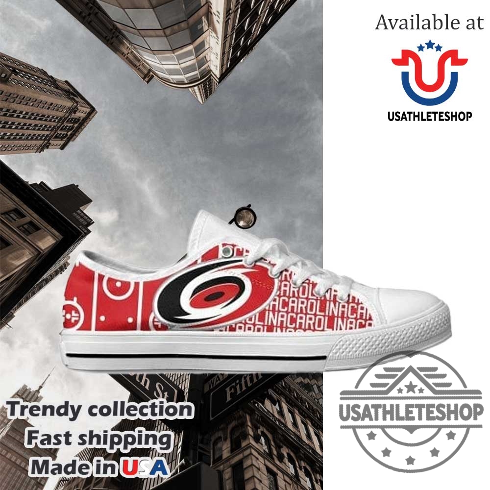 Carolina Hurricanes Low Top Shoes With White Sole Nhl Team Sneakers For Fans 3 Carolina Hurricanes Low Top Shoes with White Sole – NHL Team Sneakers for Fans