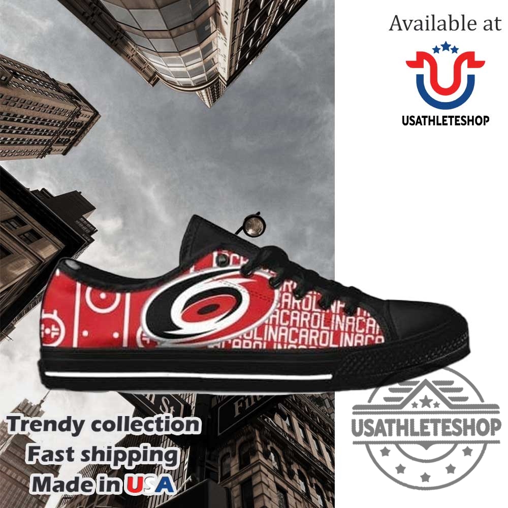 Carolina Hurricanes Low Top Shoes With Black Sole Nhl Team Sneakers For Fans 3 Carolina Hurricanes Low Top Shoes with Black Sole – NHL Team Sneakers for Fans