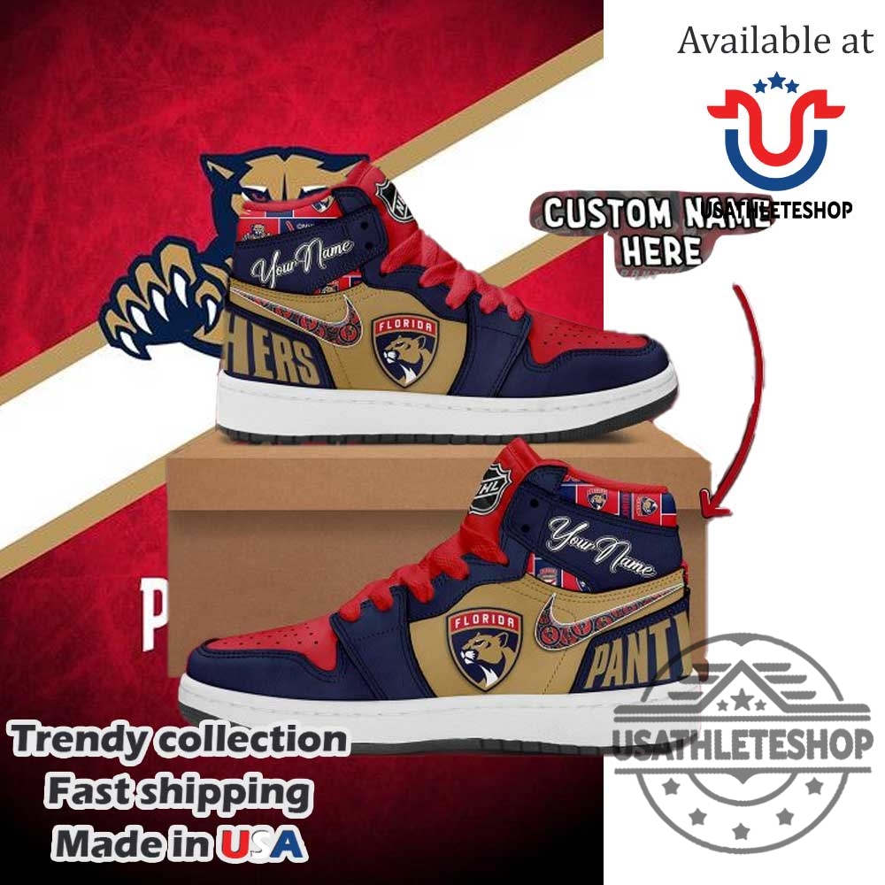 Florida Panthers Personalized Air Jordan 1 Sneakers Custom Name Nhl Shoes