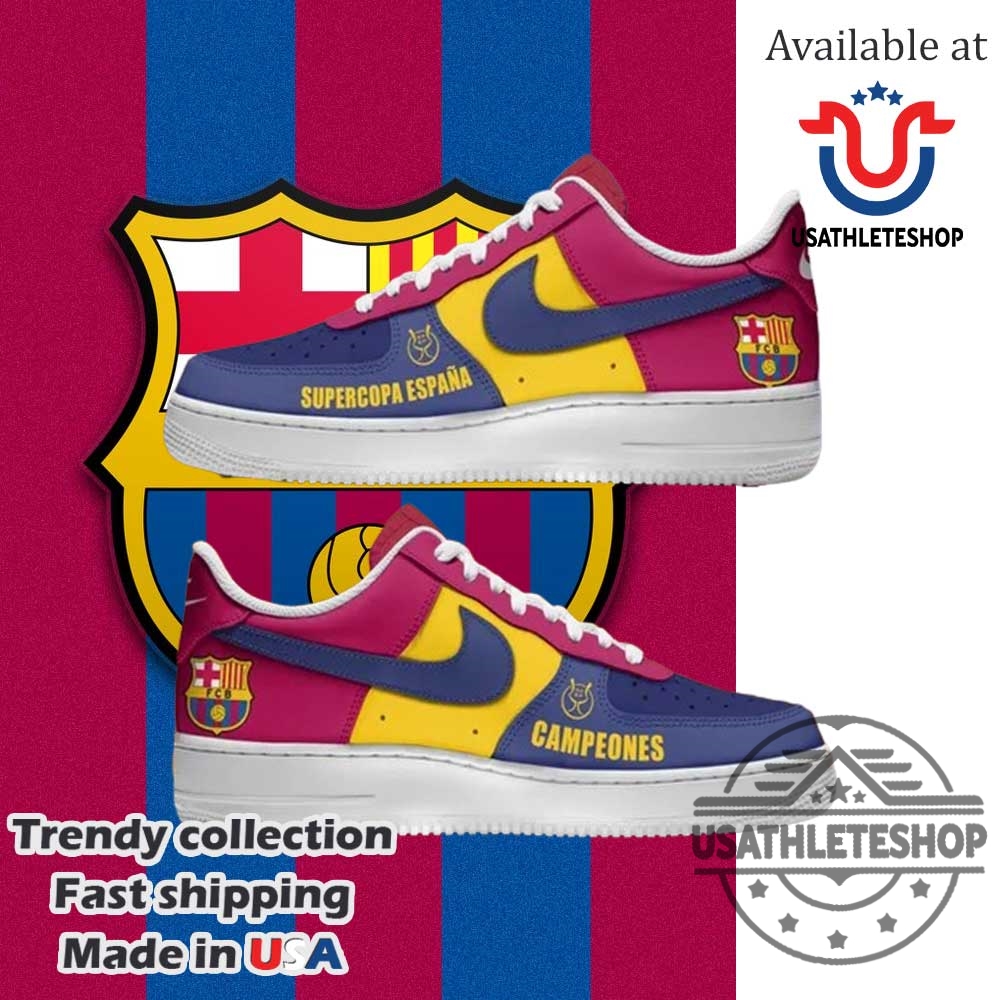 "Must-Have Team Sneakers for True Fans: FC Barcelona, Carolina Hurricanes & More" 6 Fc Barcelona Supercopa España Champions Sneakers Limited Edition 2025 Fan Shoes Fcb Red Yellow Blue Airinspired Trainers