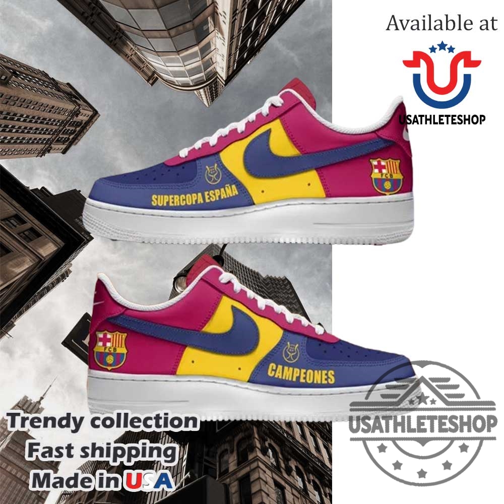 Fc Barcelona Supercopa España Champions Sneakers Limited Edition 2025 Fan Shoes Fcb Red Yellow Blue Airinspired Trainers 3 FC Barcelona Supercopa España Champions Sneakers – Limited Edition 2025 Fan Shoes FCB Red Yellow Blue Air-Inspired Trainers
