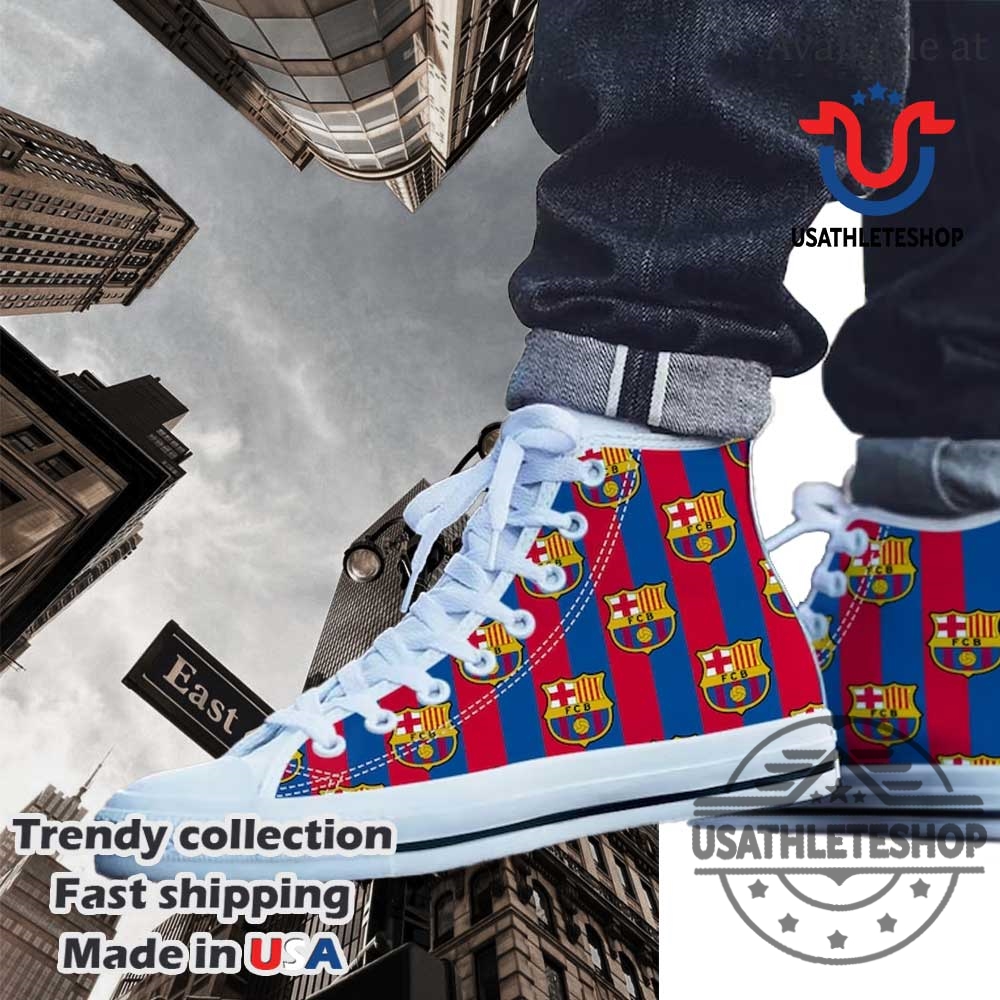Fc Barcelona High Top Sneakers Fcb Converse Style Soccer Fan Shoes 3 FC Barcelona High Top Sneakers – FCB Converse Style Soccer Fan Shoes