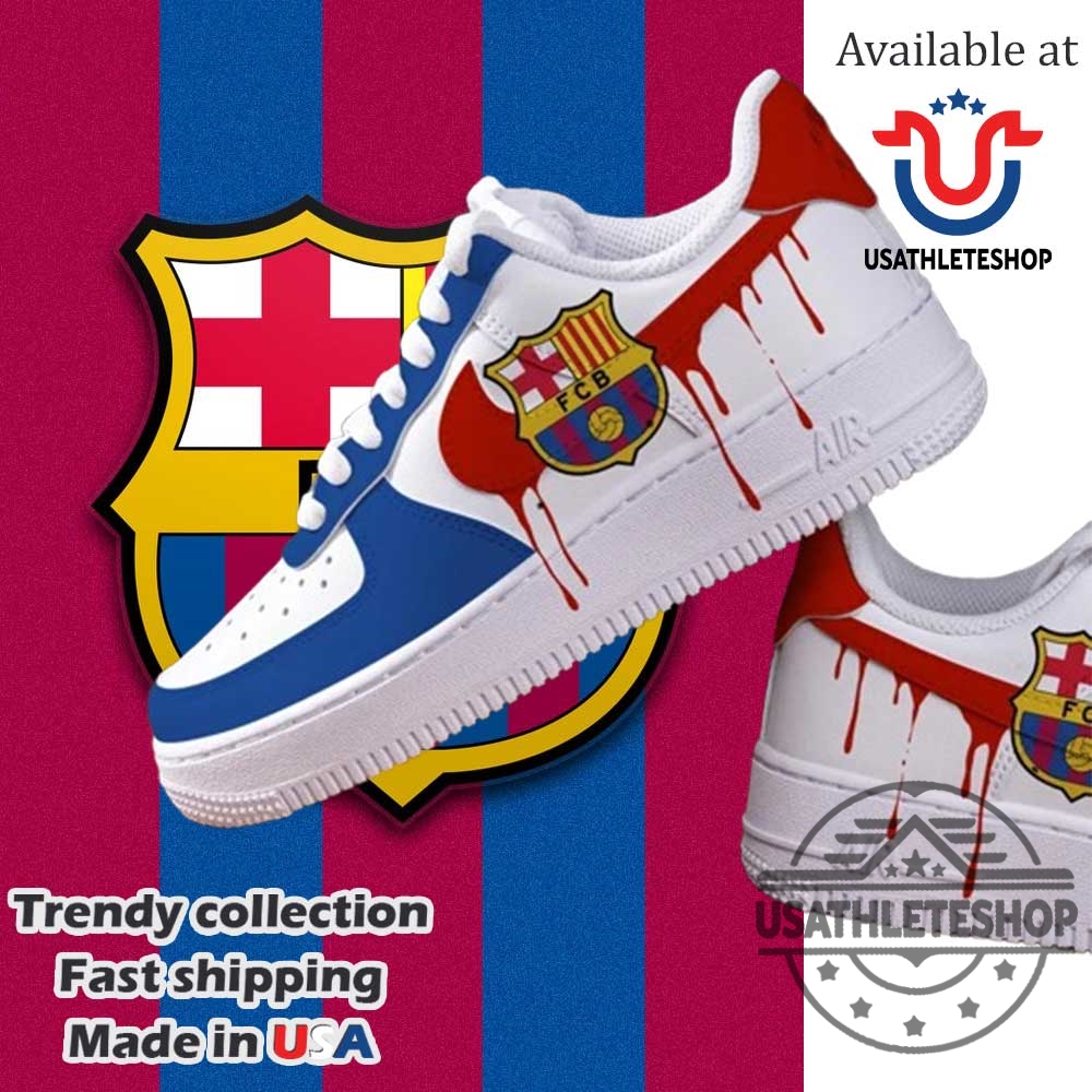 "Must-Have Team Sneakers for True Fans: FC Barcelona, Carolina Hurricanes & More" 8 Fc Barcelona Drip Art Sneakers Custom Airinspired Fcb Shoes For Soccer Fans