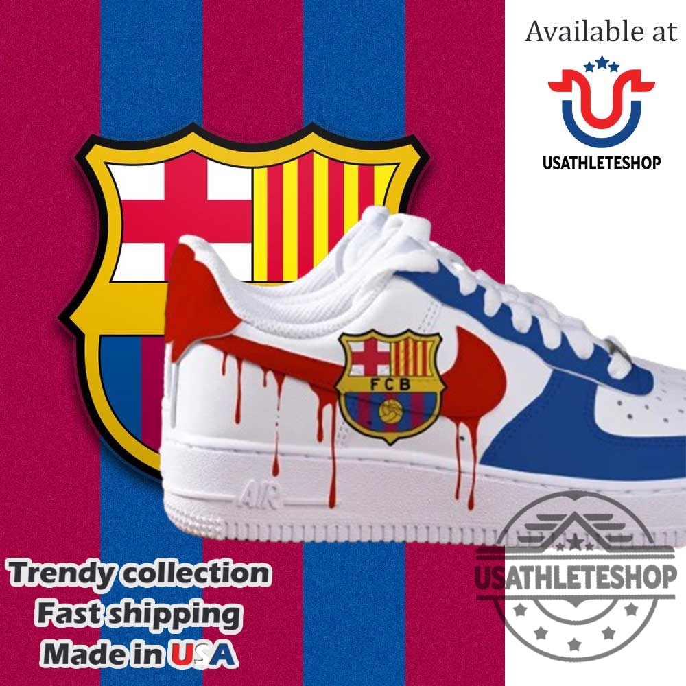Fc Barcelona Drip Art Sneakers Custom Airinspired Fcb Shoes For Soccer Fans 5 FC Barcelona Drip Art Sneakers – Custom Air-Inspired FCB Shoes for Soccer Fans