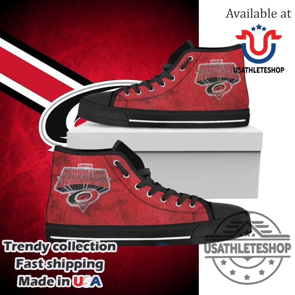 "Must-Have Team Sneakers for True Fans: FC Barcelona, Carolina Hurricanes & More" 9 Carolina Hurricanes High Top Sneakers Nhl Fan Shoes 2025 Red Black Canvas Hockey Converse Style Trainers For Men Women