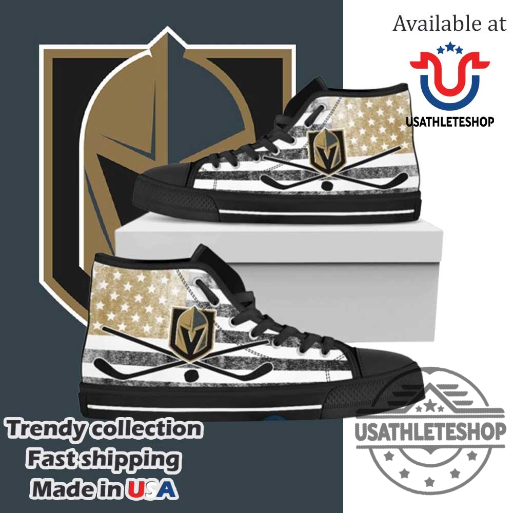 "Must-Have Team Sneakers for True Fans: FC Barcelona, Carolina Hurricanes & More" 15 Vegas Golden Knights High Top Sneakers Nhl Fan American Flag Hockey Shoes Black Sole 2027