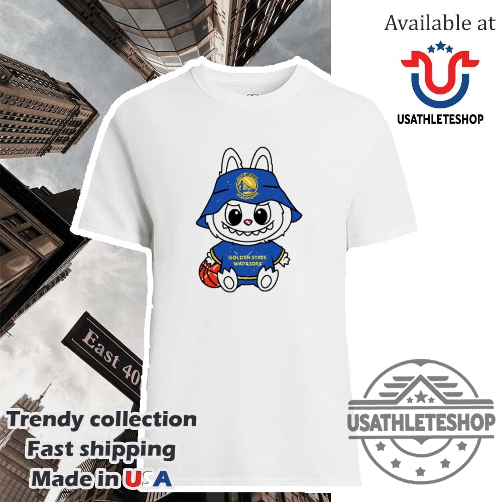 "Top Trending NBA and MLB Graphic Tees: Ultimate Must-Have Collection" 8 Labubu Golden State Warriors Basketball Cartoon Style Graphic Shirt